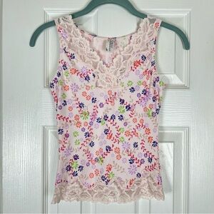 Flexees Maidenform Lace Light Control Instant Slimmer Shapewear Camisole Tank